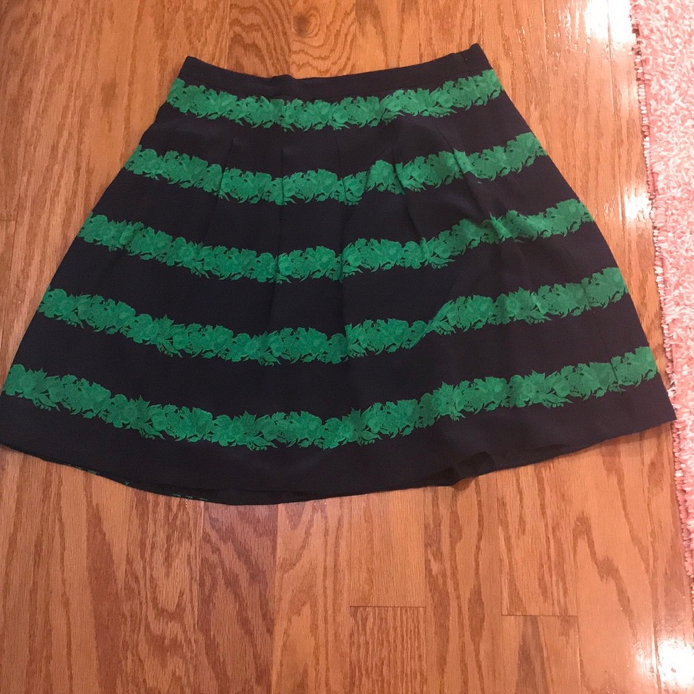 Floral striped jcrew skirt